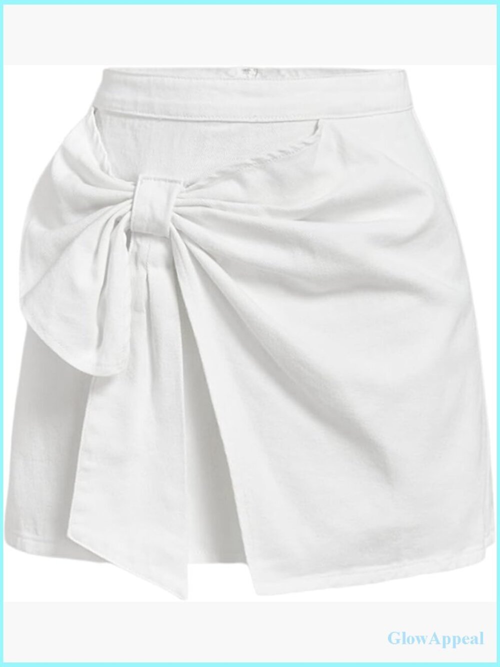 High Waist Wrap Front Bodycon Mini Skirt - Soft, No Stretch